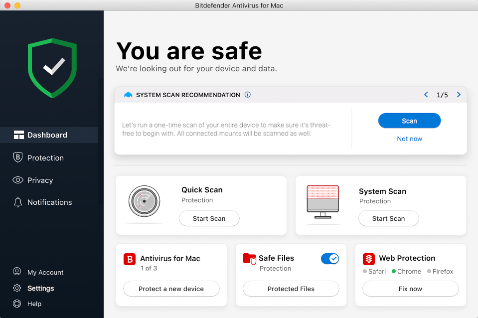 適用於 Mac 的 Bitdefender Antivirus