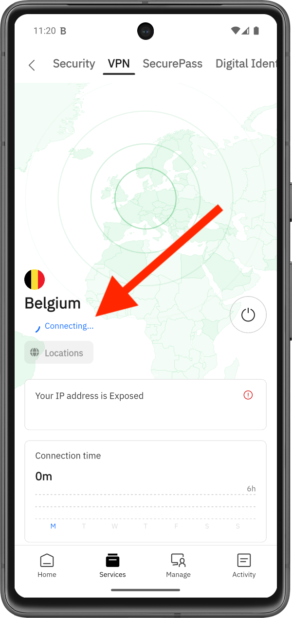 VPN 連線中