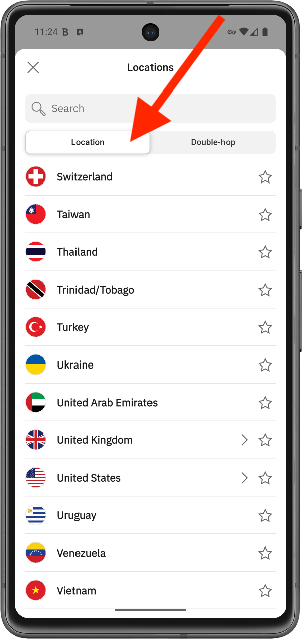如何在 Bitdefender Hub 中變更 VPN 位置